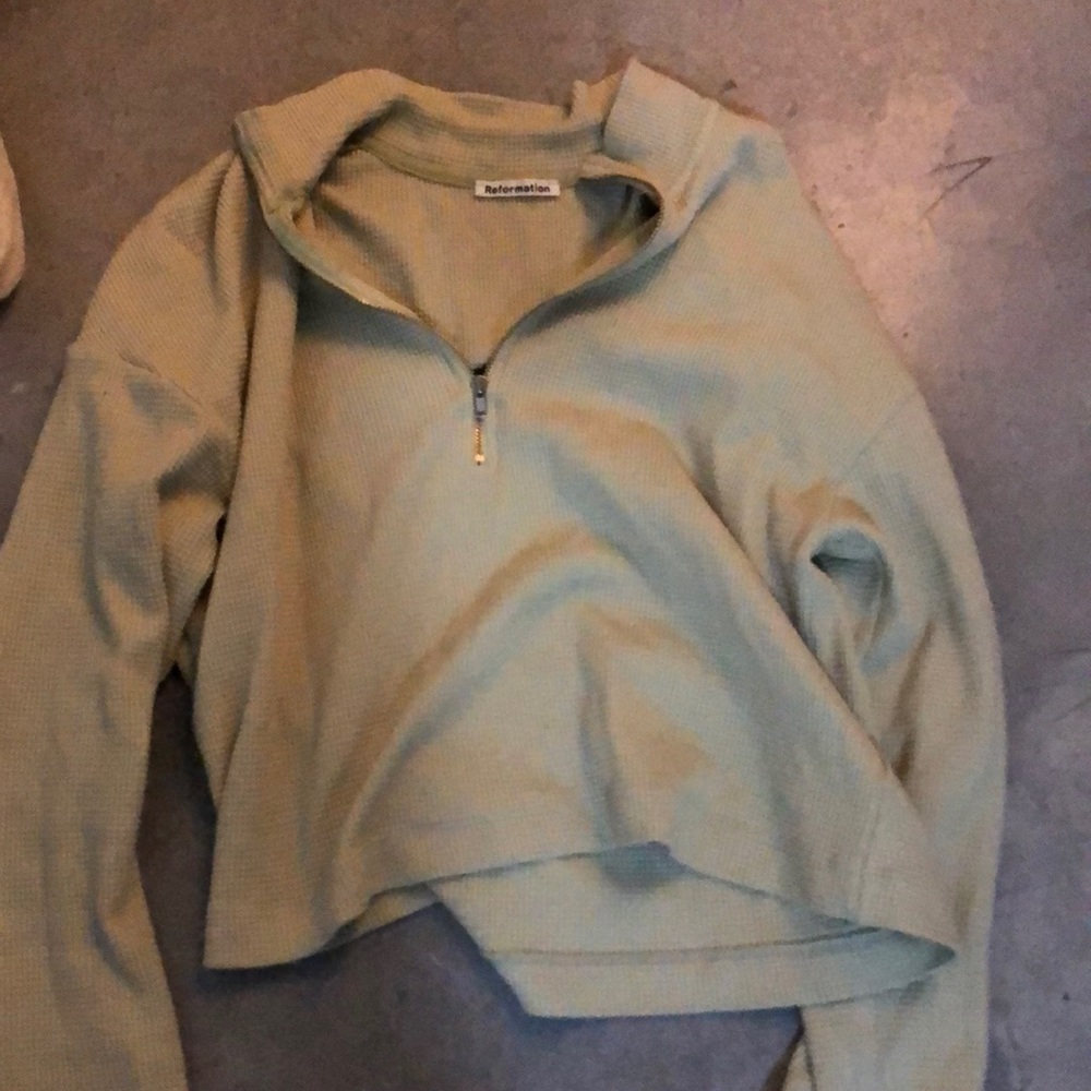 Reformation Yale waffle zip